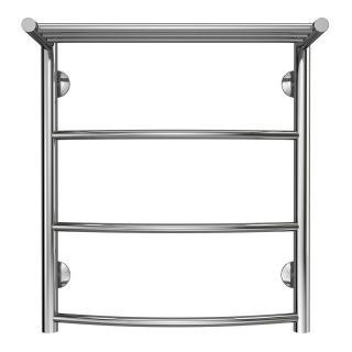 Полотенцесушитель водяной AZARIO VERONA AZ04156P 500/600 с полкой, 3 секции, нижнее/диагональное подключение, 1/2, хром